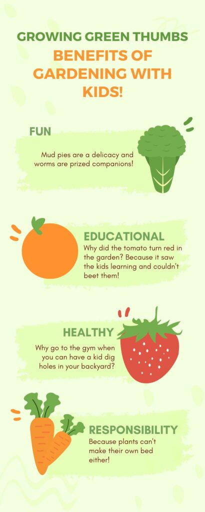 gardening with children infographic