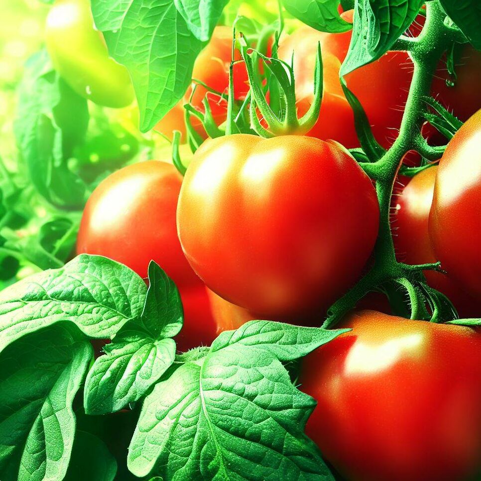 a lush tomato plant