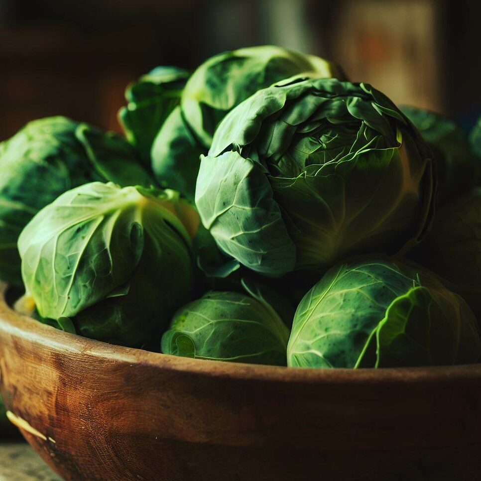 bowl of big brussel sprouts