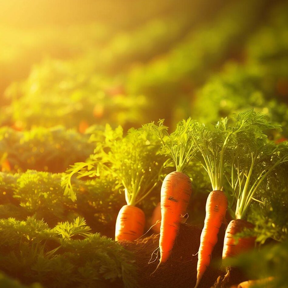 carrots in garden