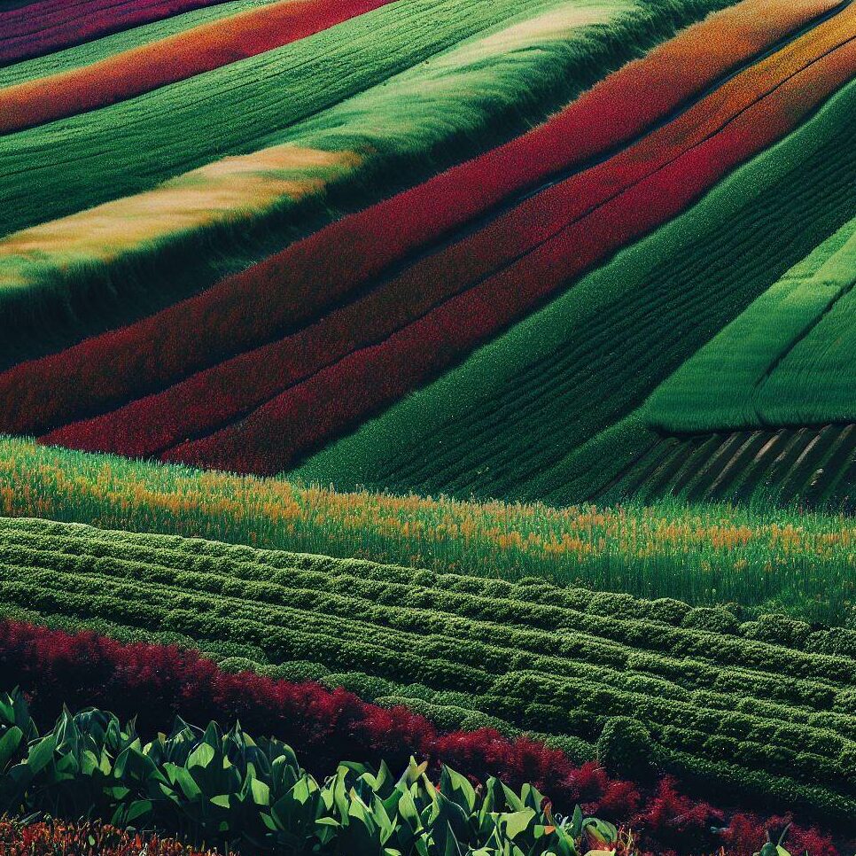 crop rotation in practice on a market garden