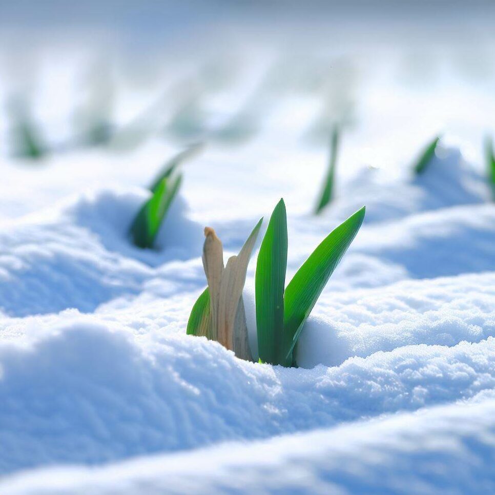 snow covered crops