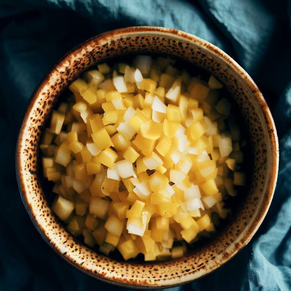 Bowl of chopped onions