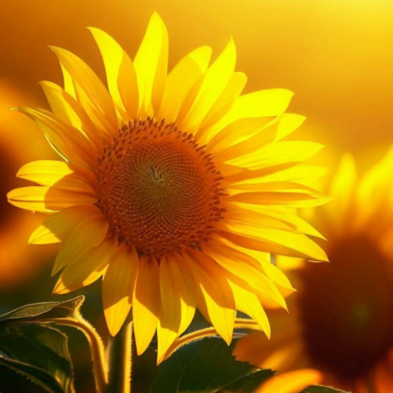 Sunflowers-in-golden-morning-light