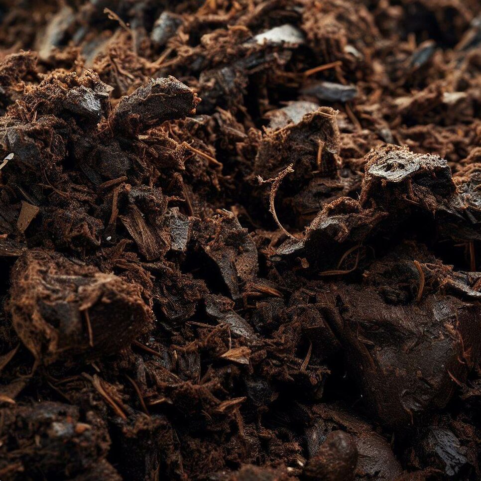 a close up of finished compost