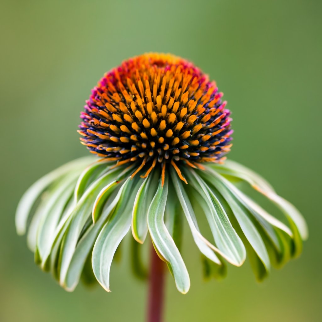 A coneflower seed head ready to disperse seeds