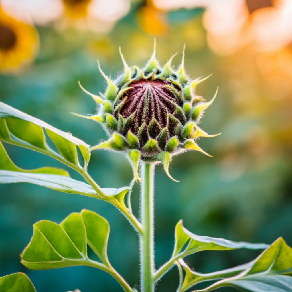 sunflower with vegetative growth