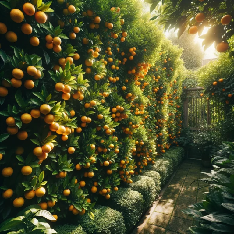 citrus tree hedge