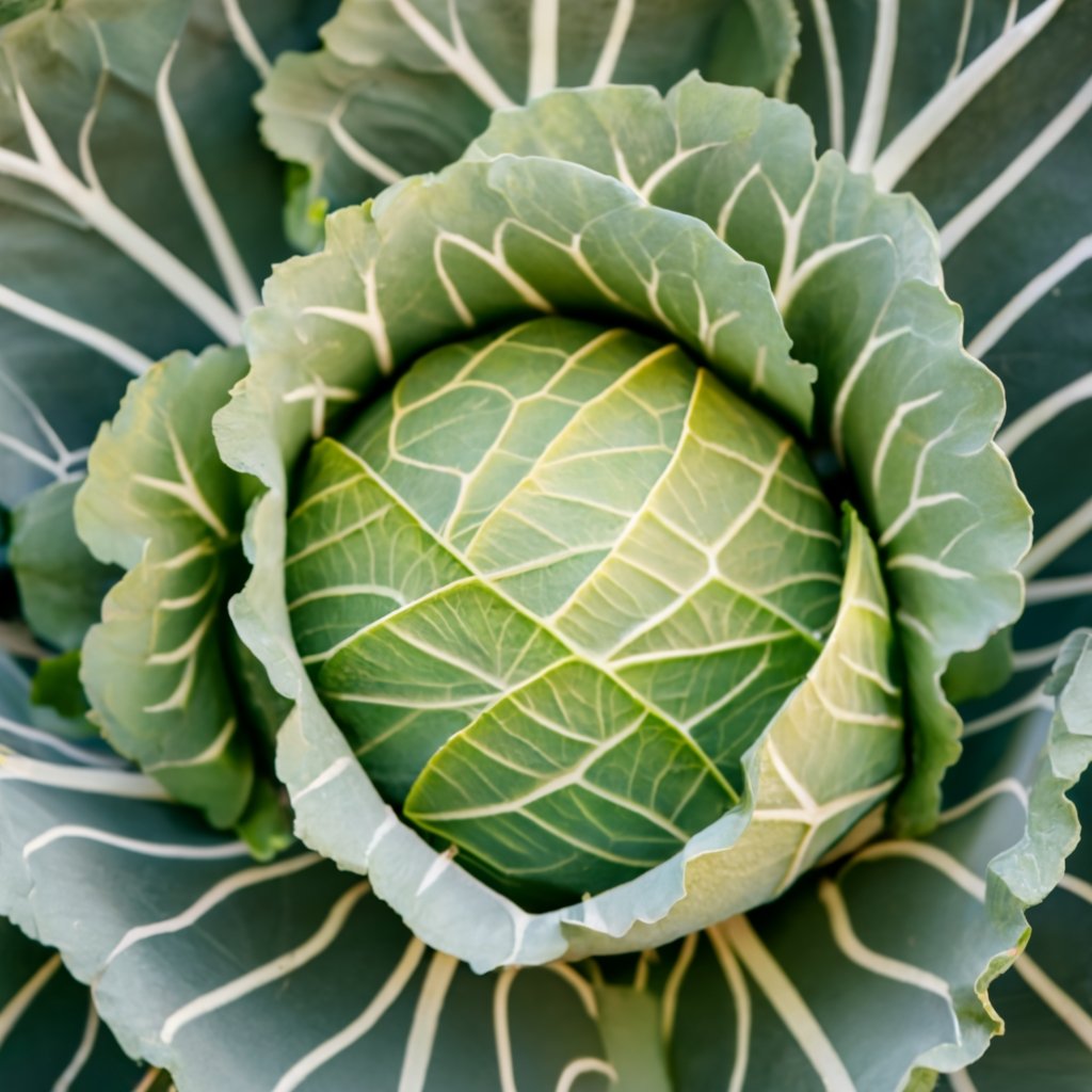 cabbage plants growing in a garden