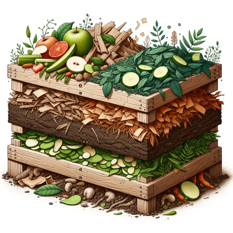 compost layers illustration