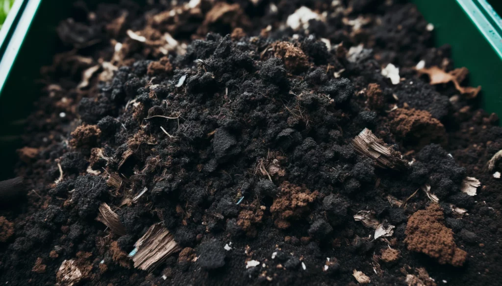 garden soil enriched with compost