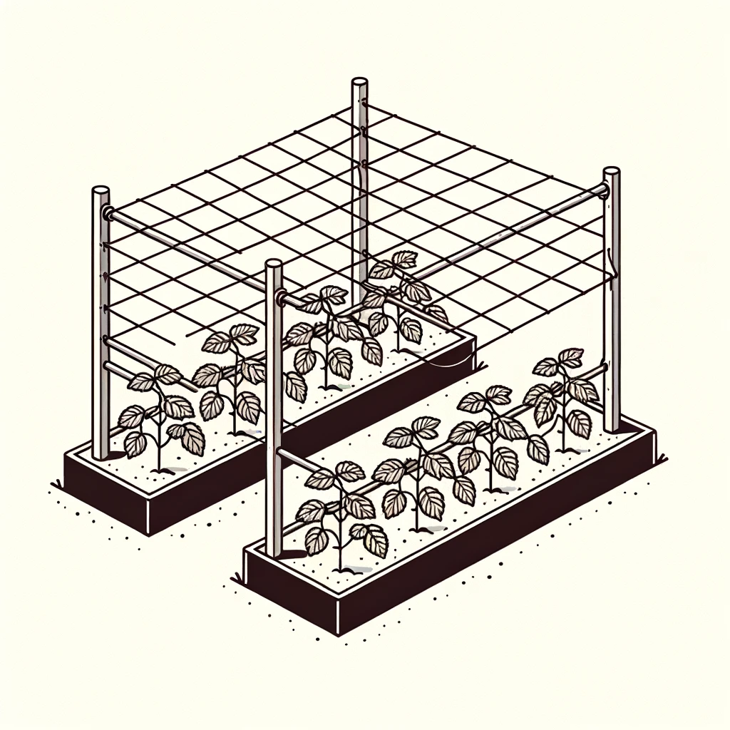 raspberry trellis illustration